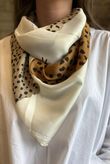 Dempsey Silky Blend Square Scarf Natural